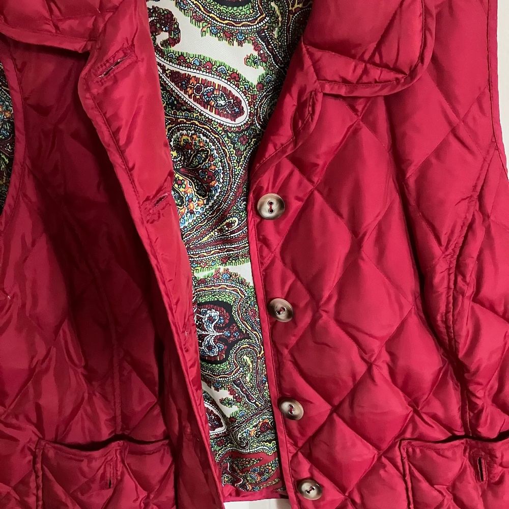 Talbots Red vest lined